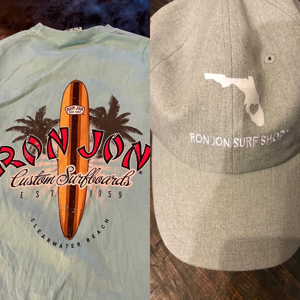 Ron Jon Hat and shirt small